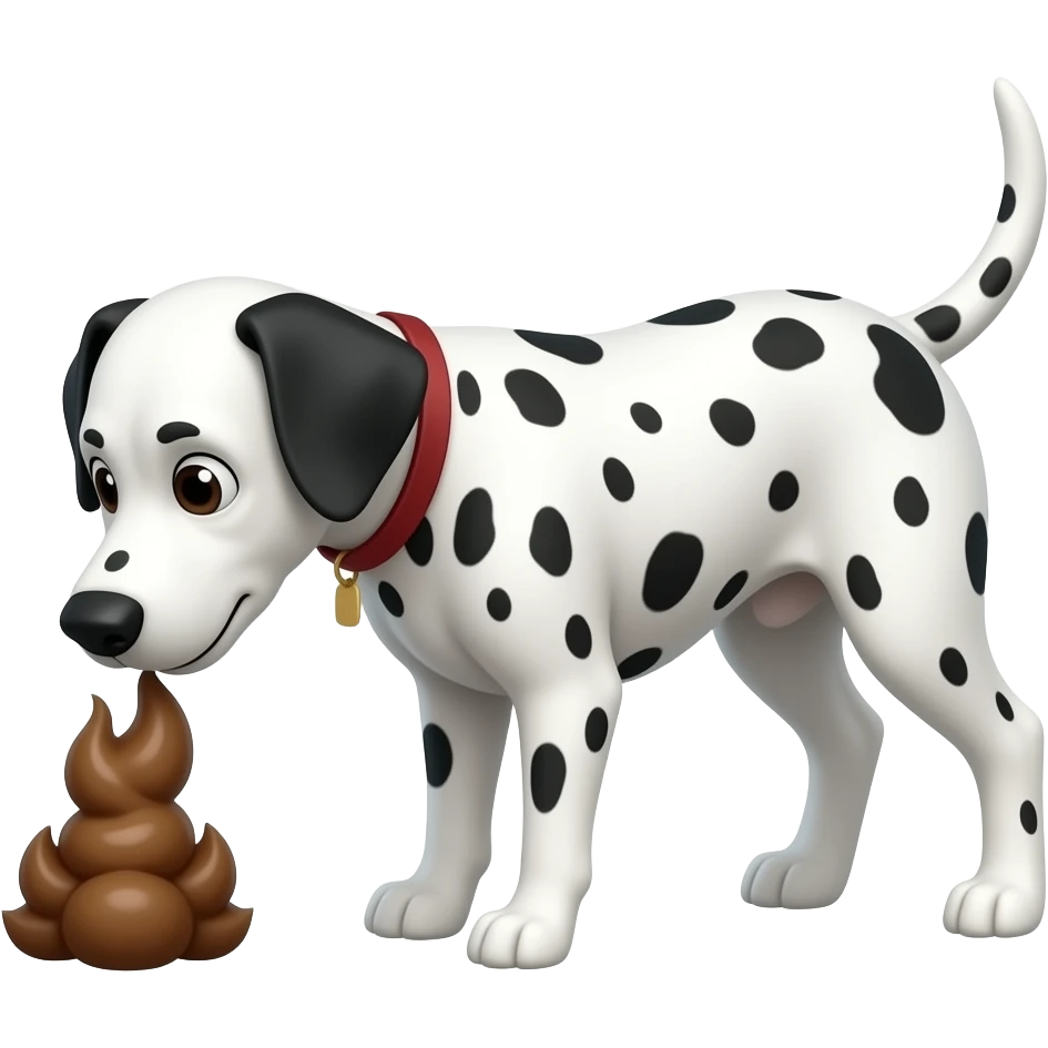 dalmatian pooping emoji