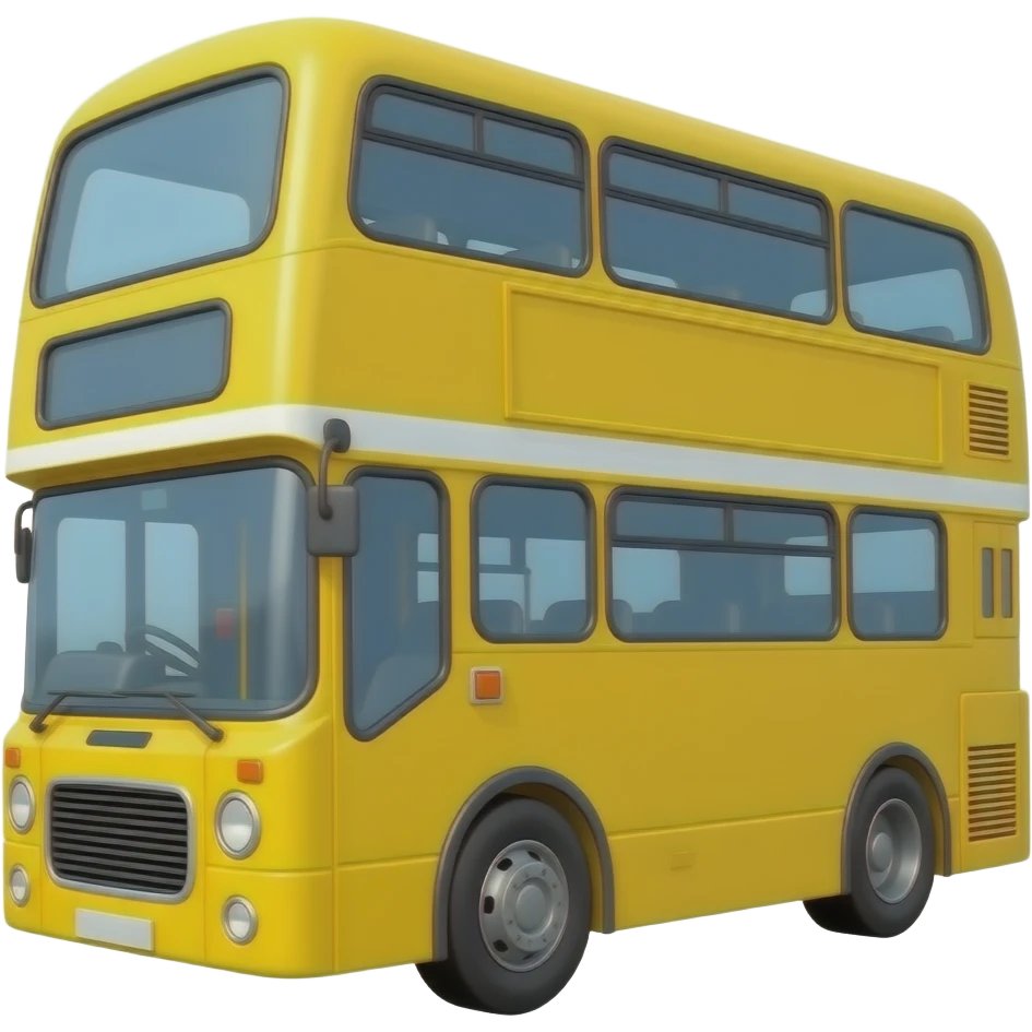 Double decker bus side view emoji