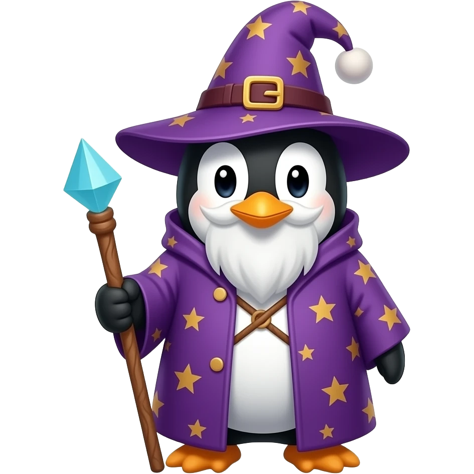 Penguin Wizard emoji
