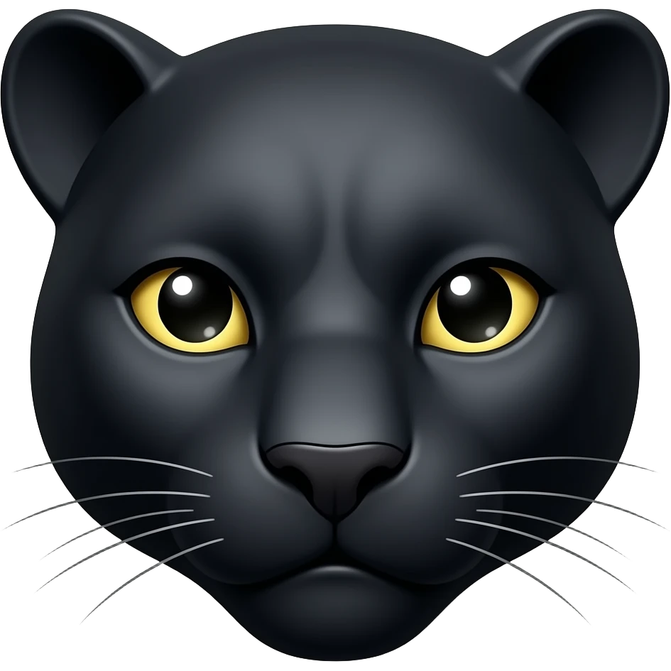 Pantera negra sólo la cara pero que es una pantera real emoji
