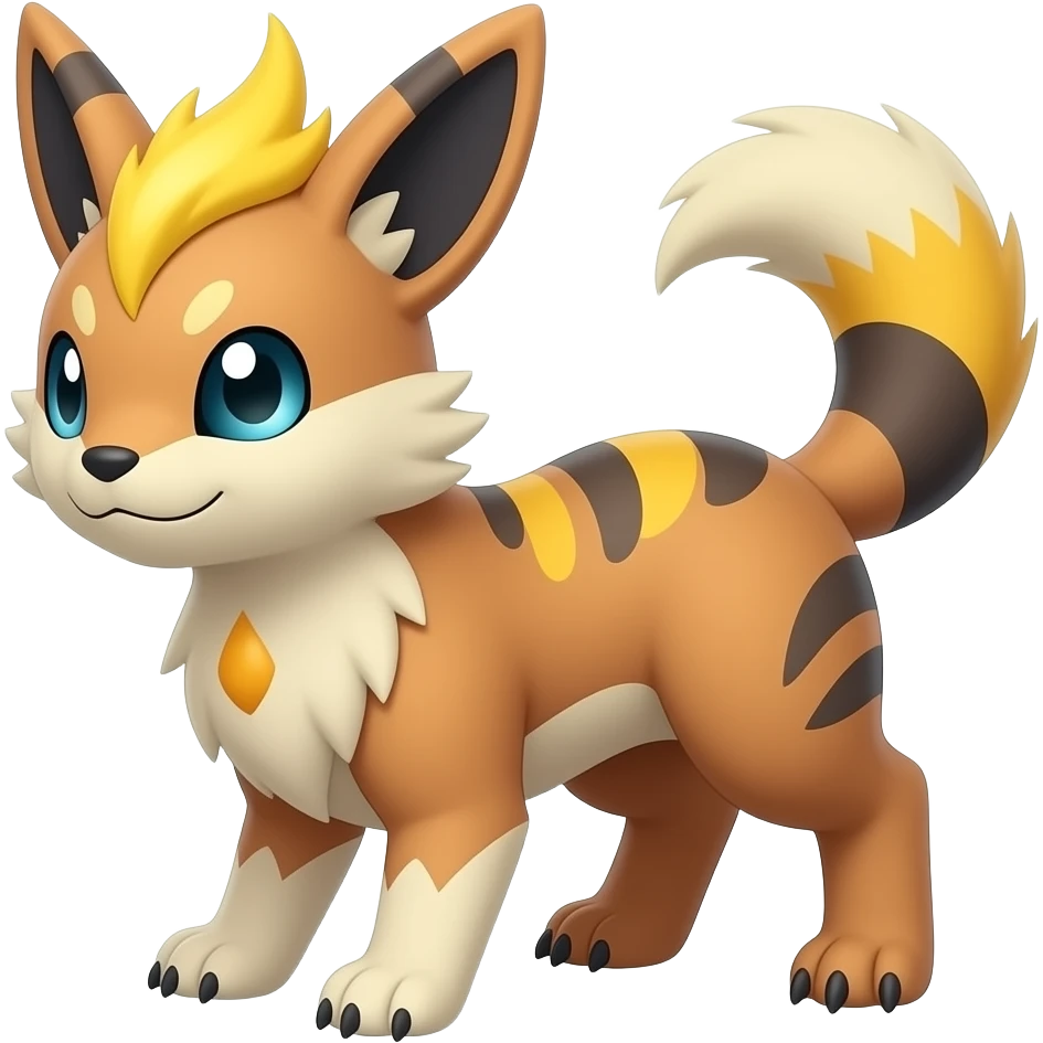 Pyroar-Furret-Shinx-Luxio-Luxray-Fakémon-hybrid emoji