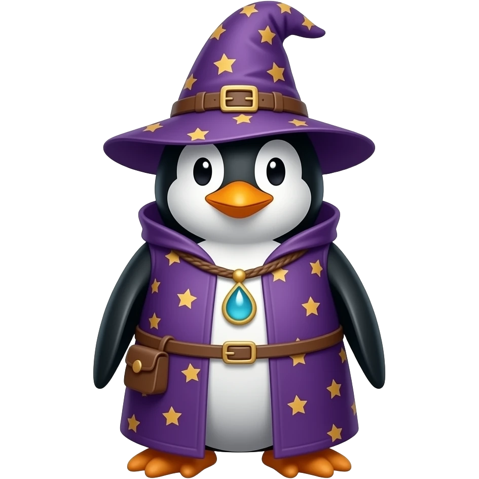 Penguin Wizard emoji