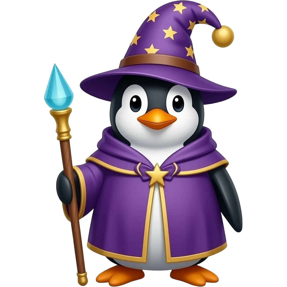 Penguin Wizard emoji