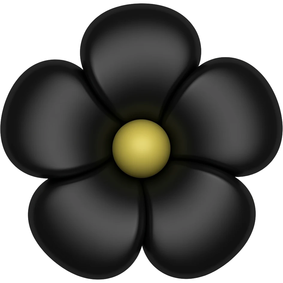 black çiçek emoji