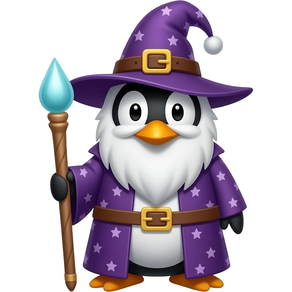 Penguin Wizard emoji