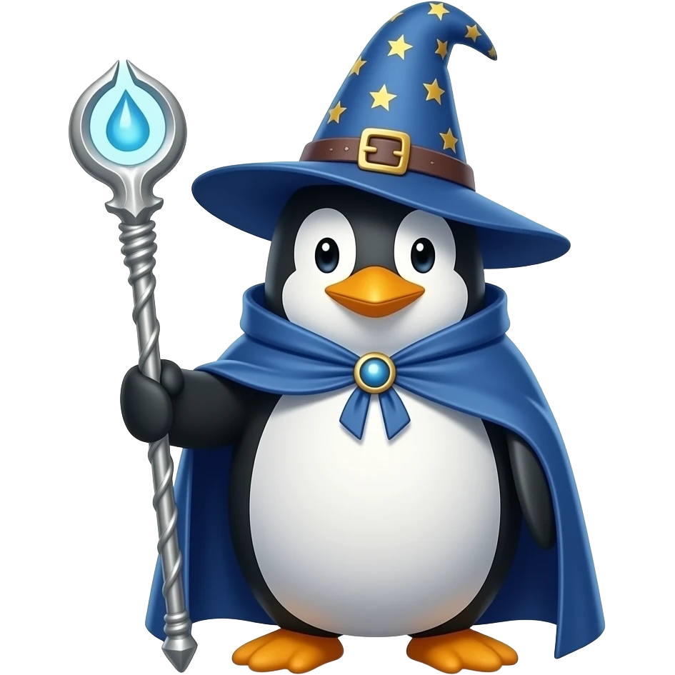 Penguin Wizard emoji