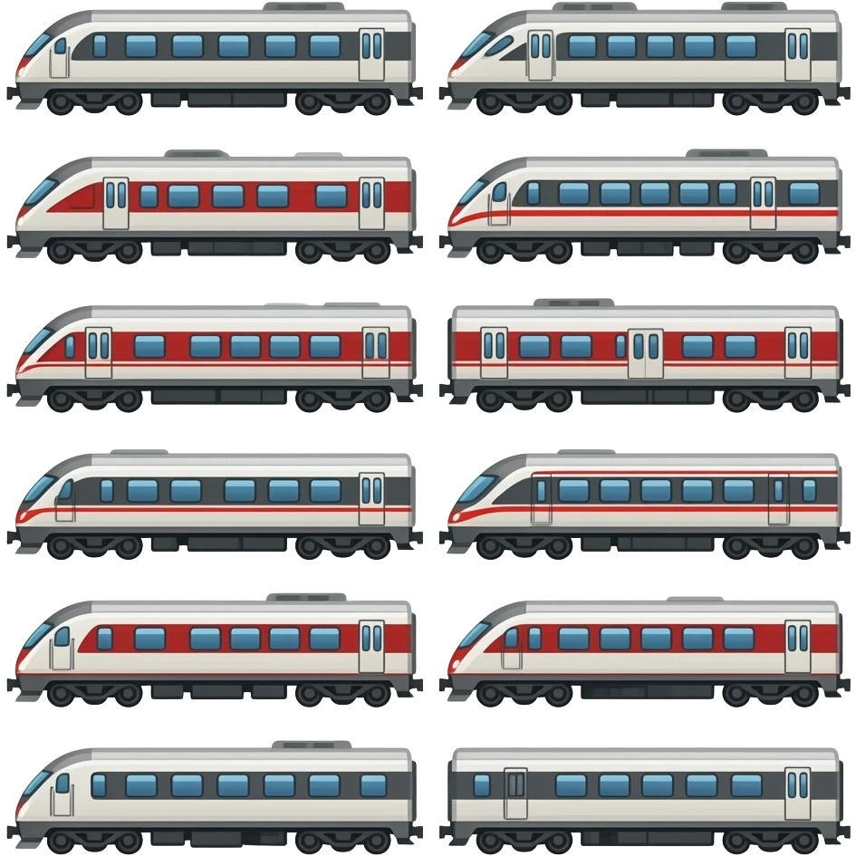 10 trains emoji