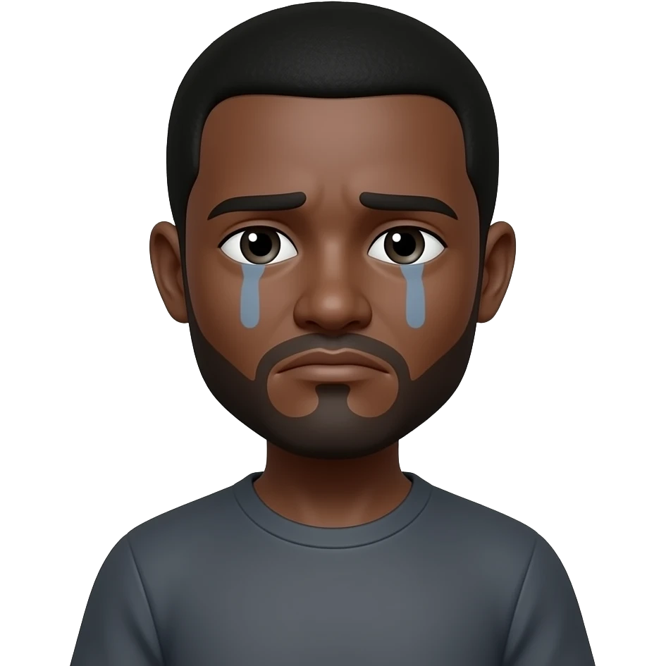 In black colour and also add sade emoji
