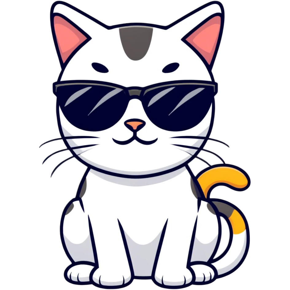 Cat with sunglasses emoji