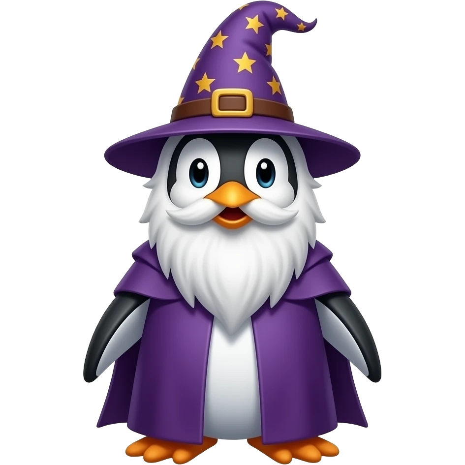 Penguin Wizard emoji