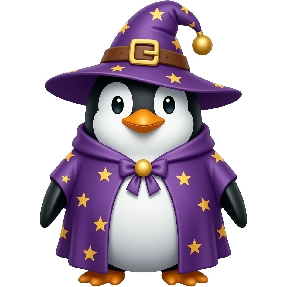 Penguin Wizard emoji