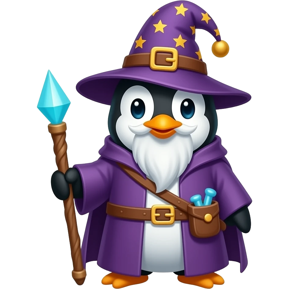 Penguin Wizard emoji