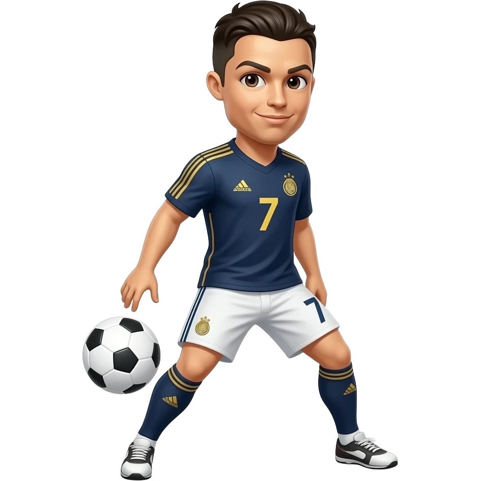 Ronaldo doing moonwalk emoji