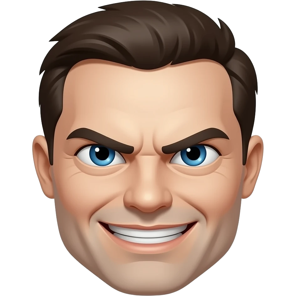 Evil face emoji
