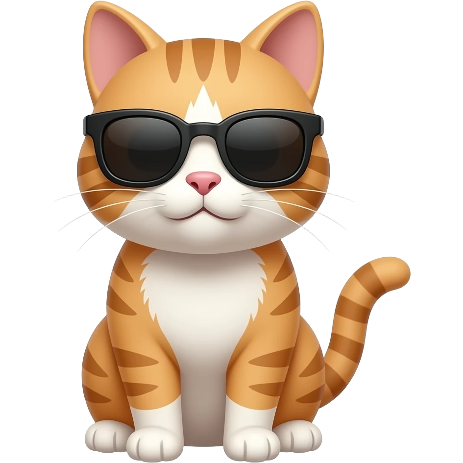 Cat wearing sunglasses emoji