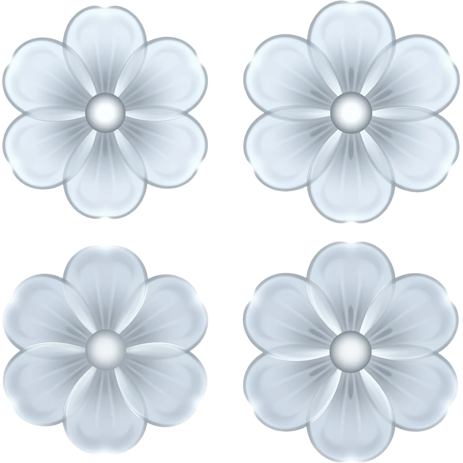Transparent flowers emoji