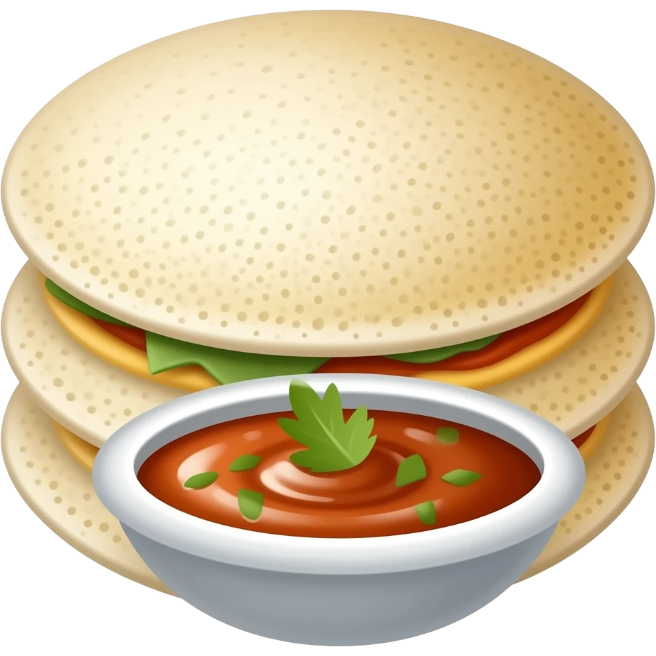 Idli with chatni emoji