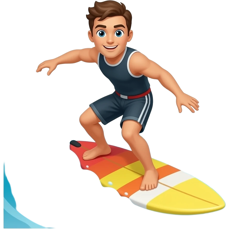 hombre surfeando emoji