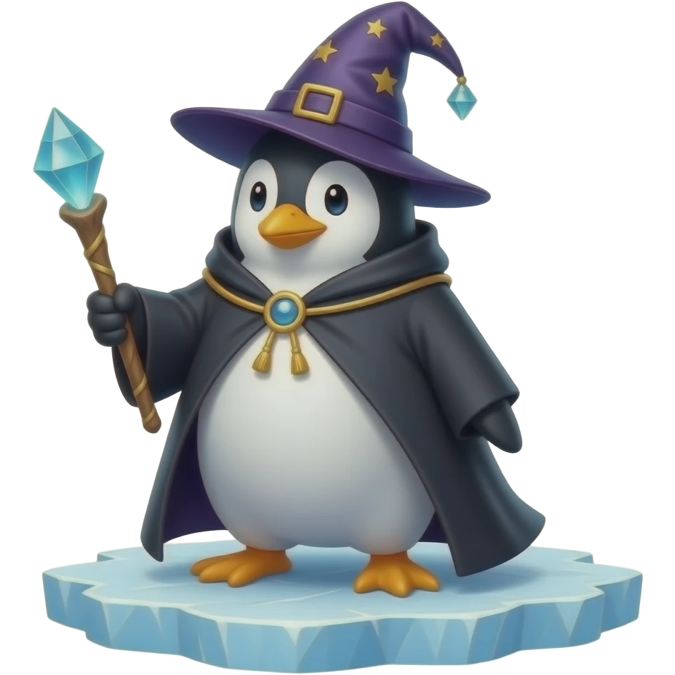 Penguin Wizard emoji