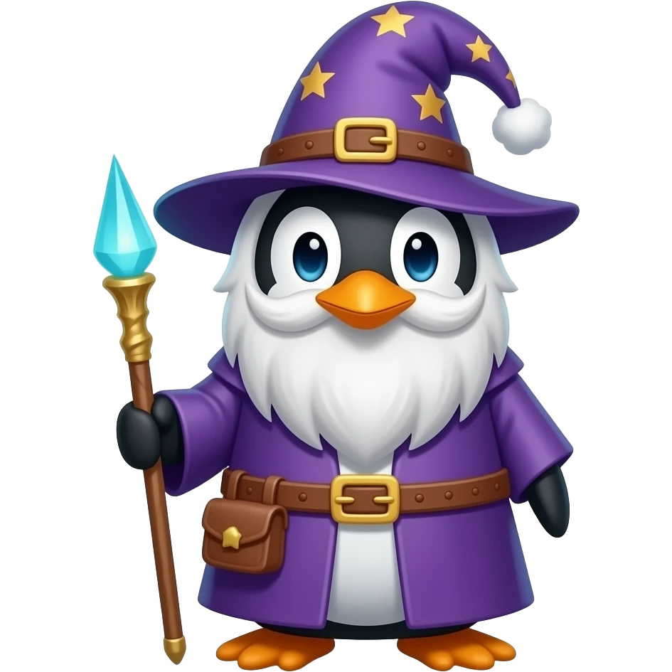Penguin Wizard emoji