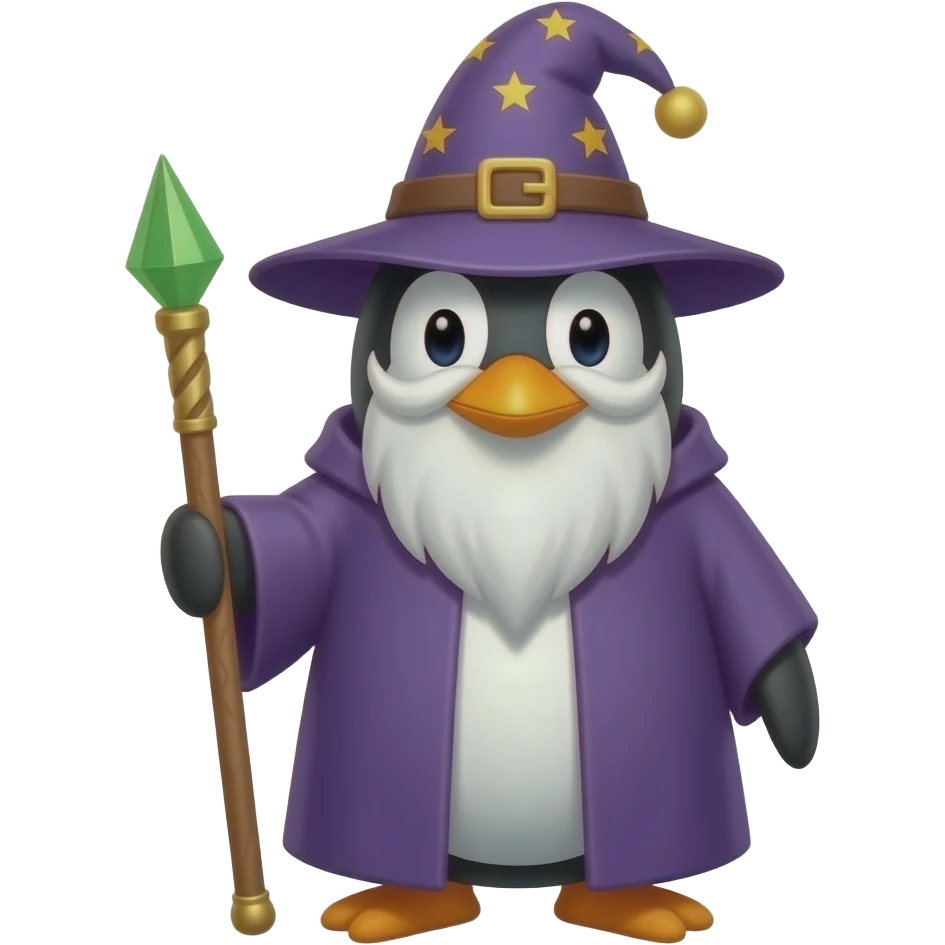 Penguin Wizard emoji