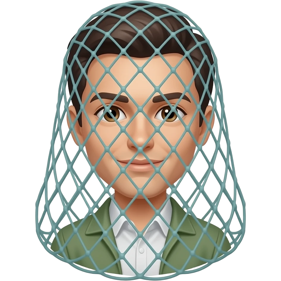Человек в рыболовной сети emoji