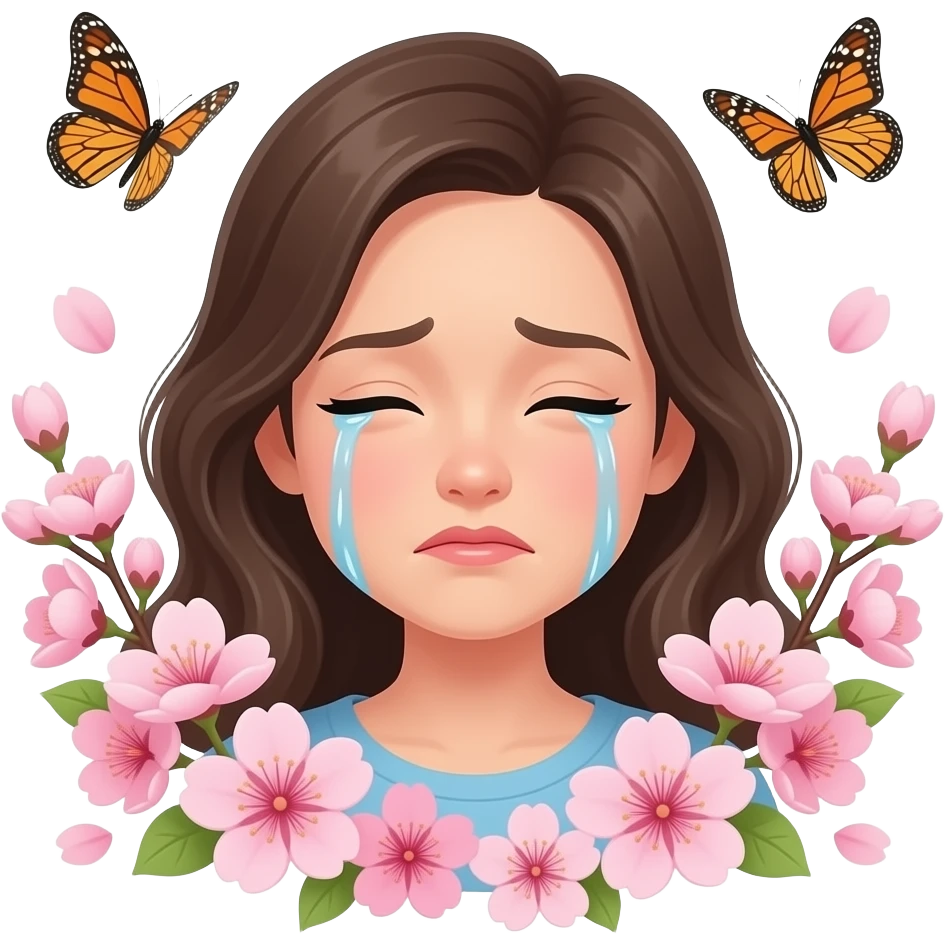 😭🌸🦋 emoji