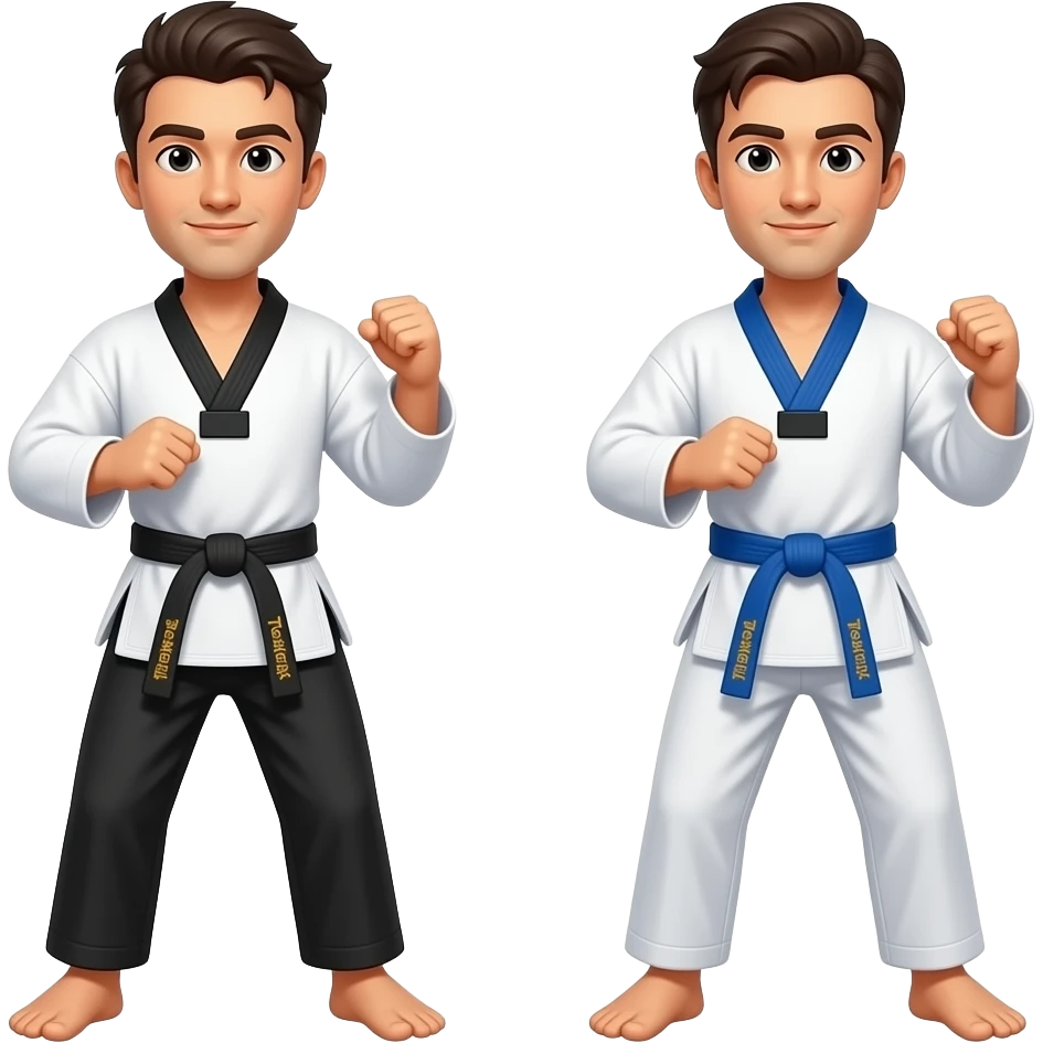 Taekwondo between two men emoji
