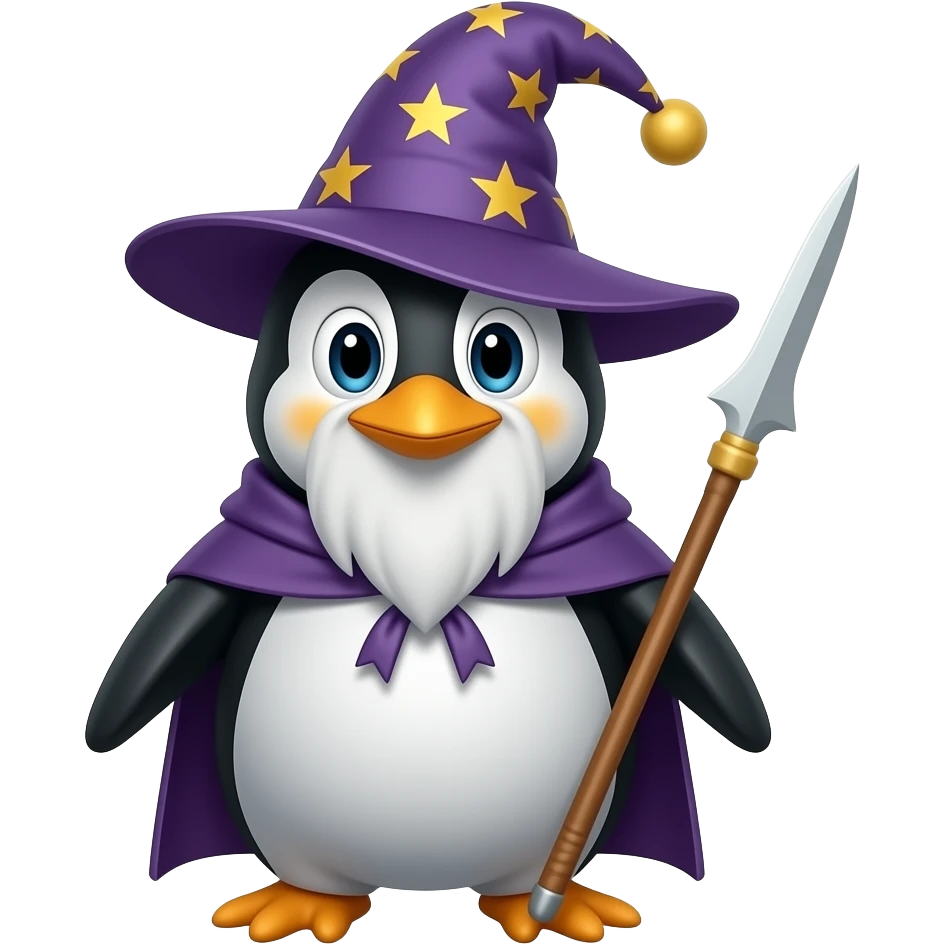 Penguin Wizard emoji