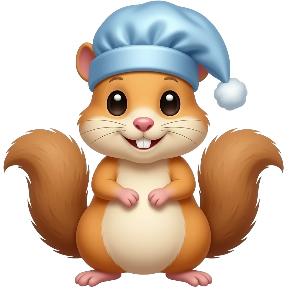 shrew with silk sleeping cap emoji