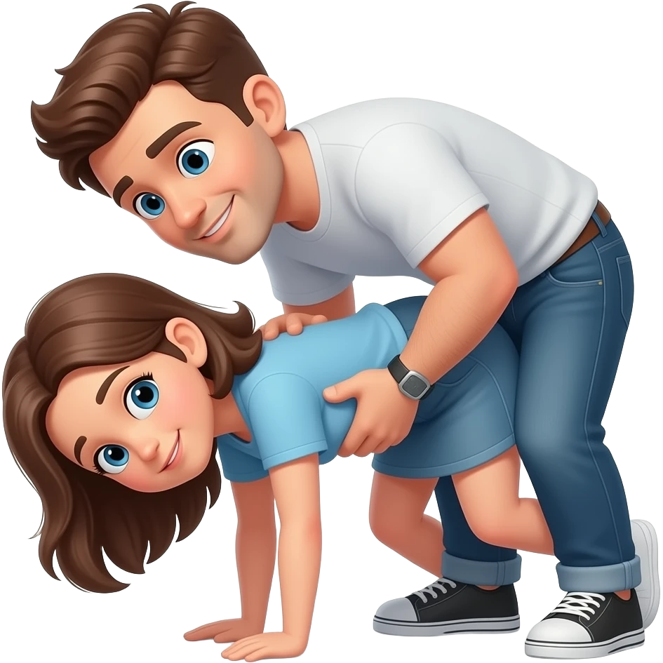 Guy bend a girl over emoji