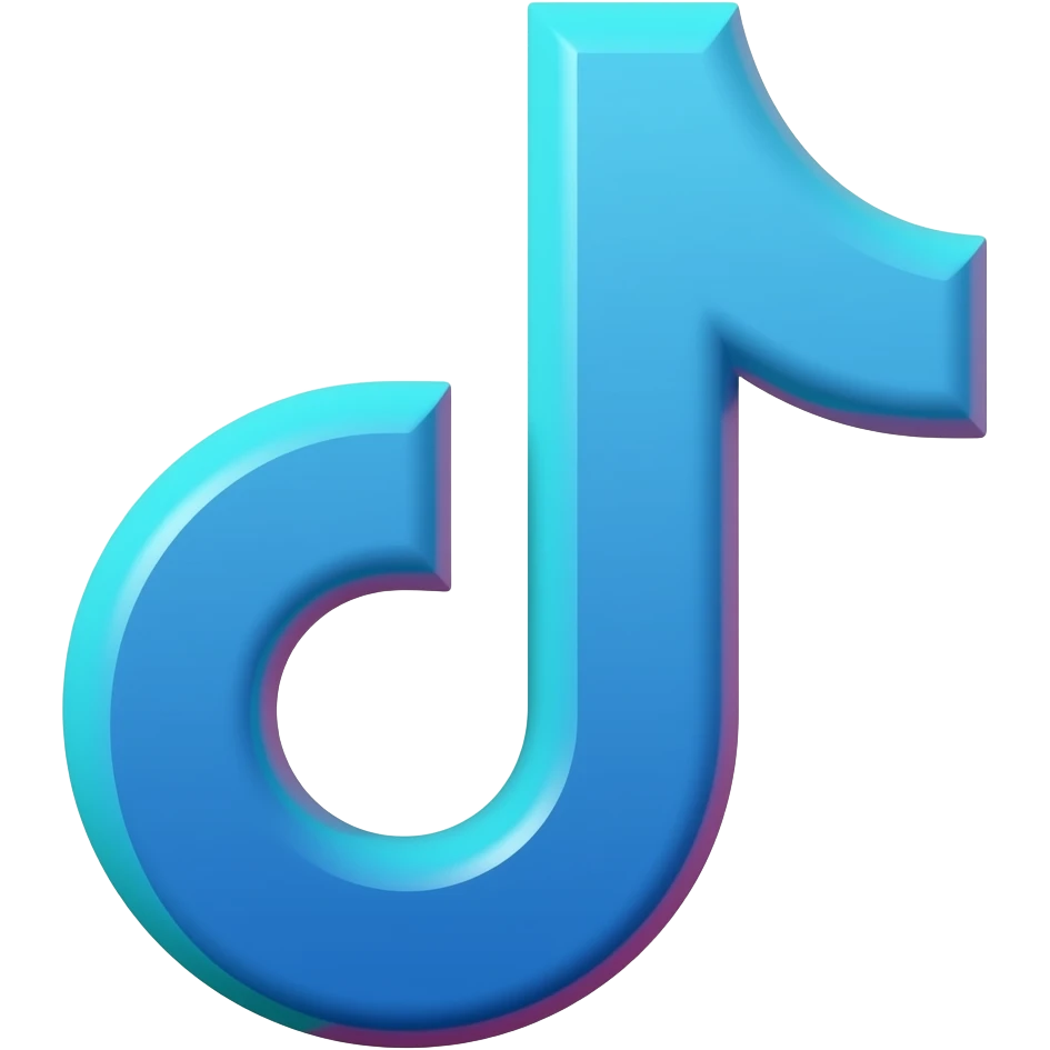 Blauer tiktok Haken emoji