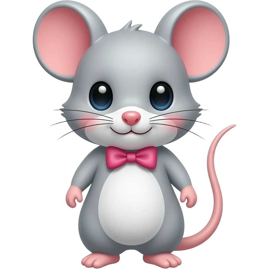 girly mouse emoji