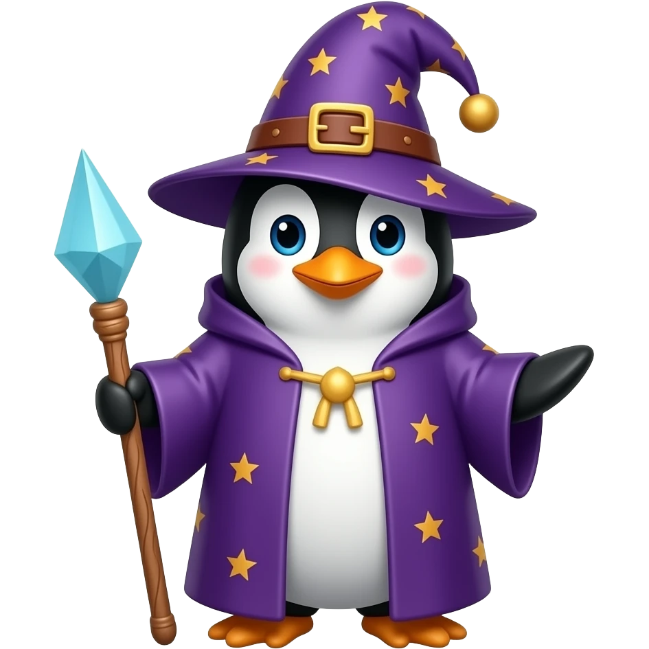 Penguin Wizard emoji