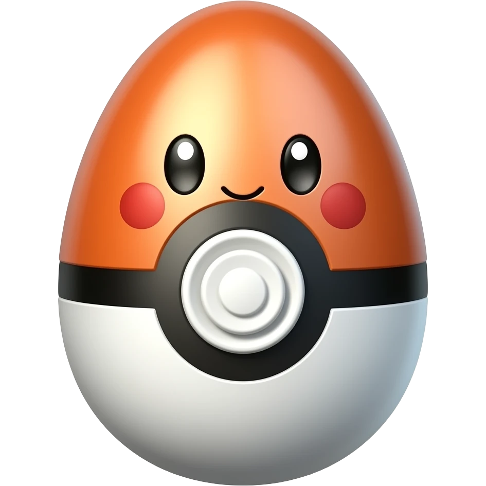 turn into withe chocolate easter egg cute full body Pokémon :3 emoji