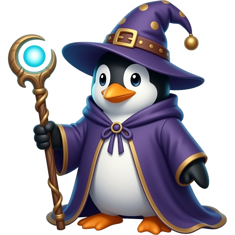 Penguin Wizard emoji