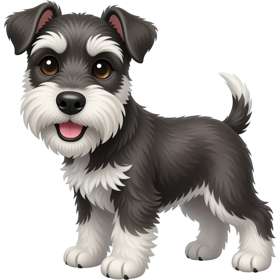 has una perrita Schnauzers feliz emoji
