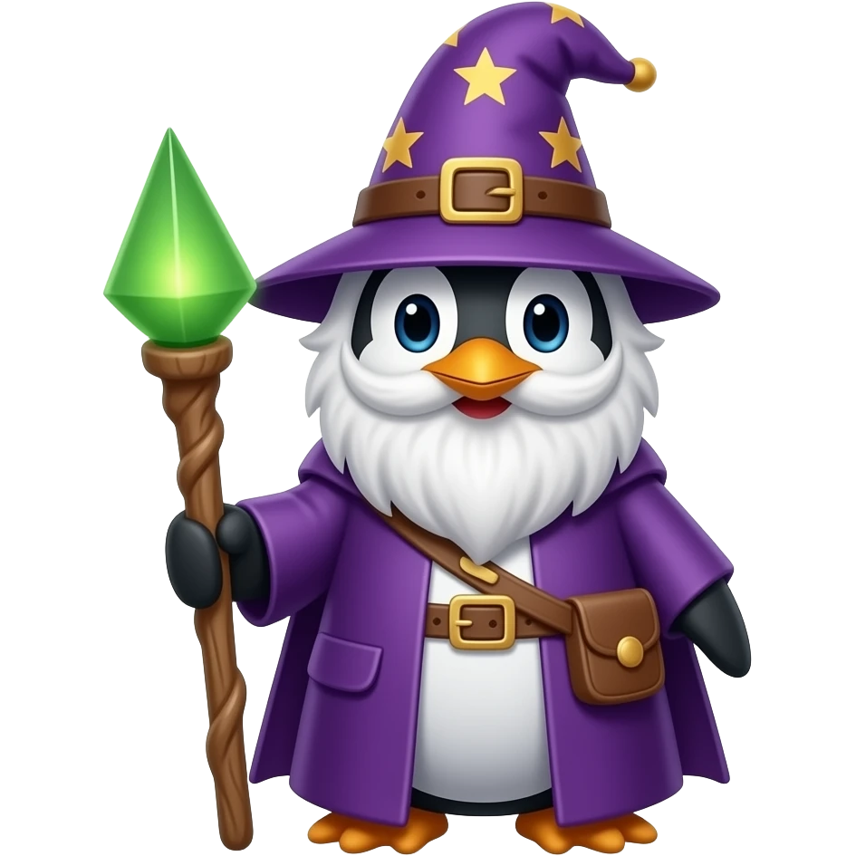 Penguin Wizard emoji
