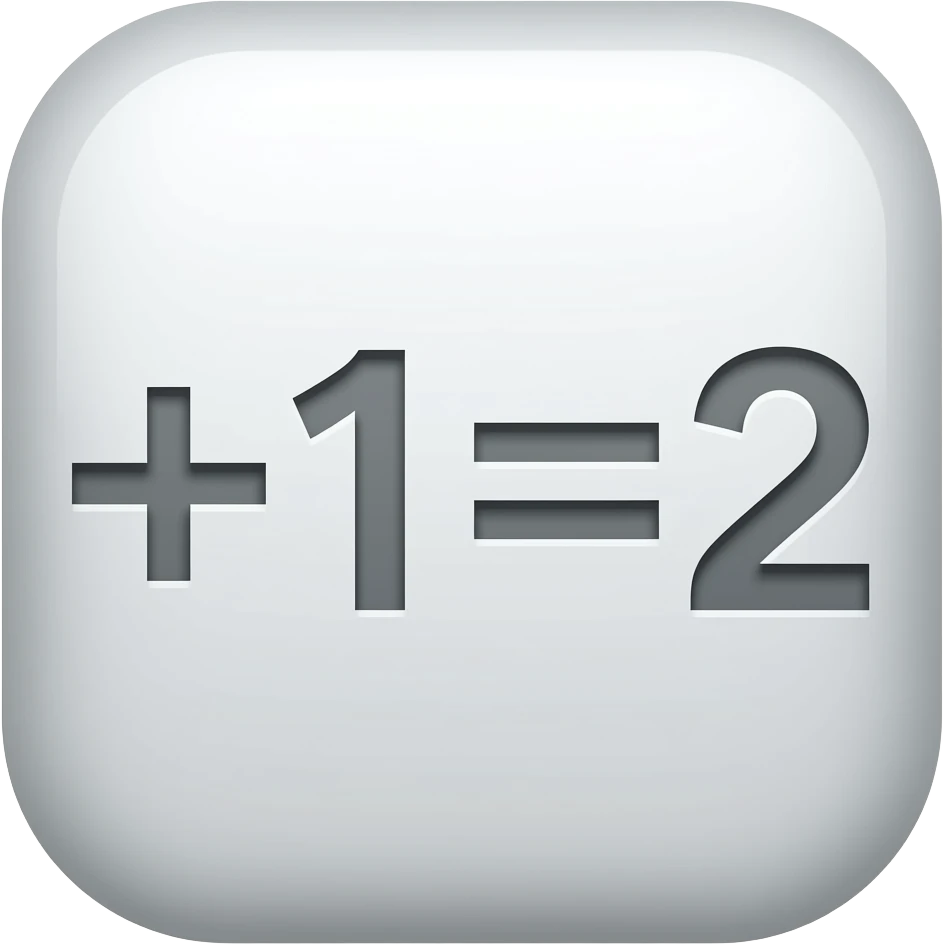 1+1  2 emoji