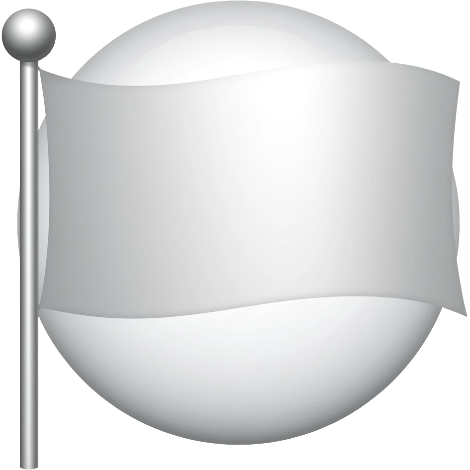 ⚪️ on a flag pole emoji