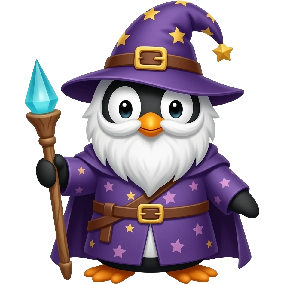 Penguin Wizard emoji