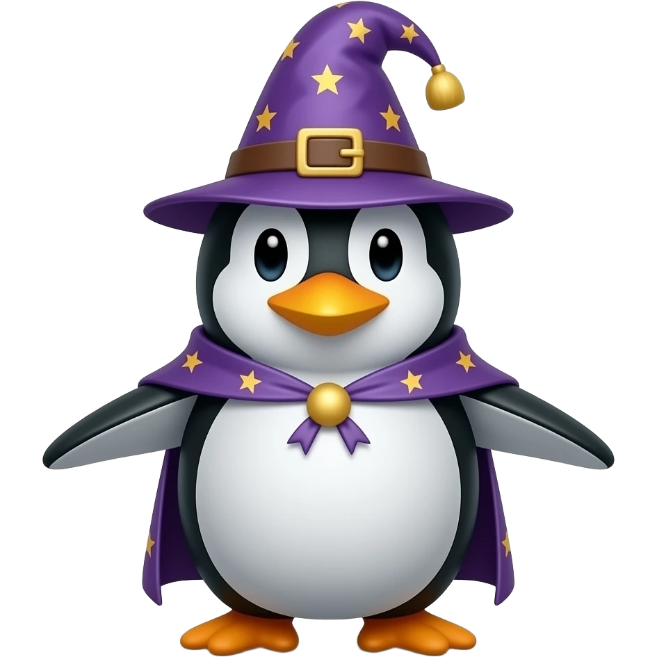 Penguin Wizard emoji