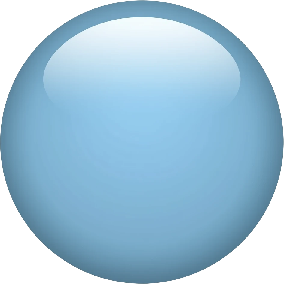 Lightblue colored circle emoji