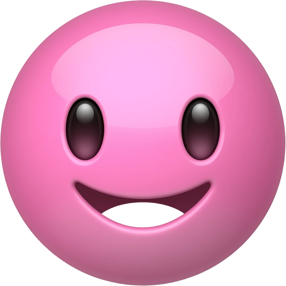 Happy Pink dot emoji