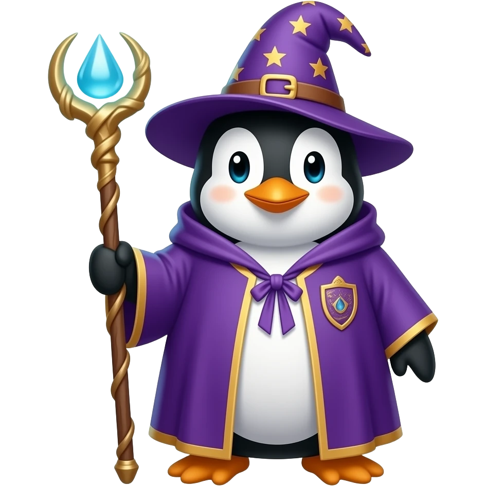 Penguin Wizard emoji