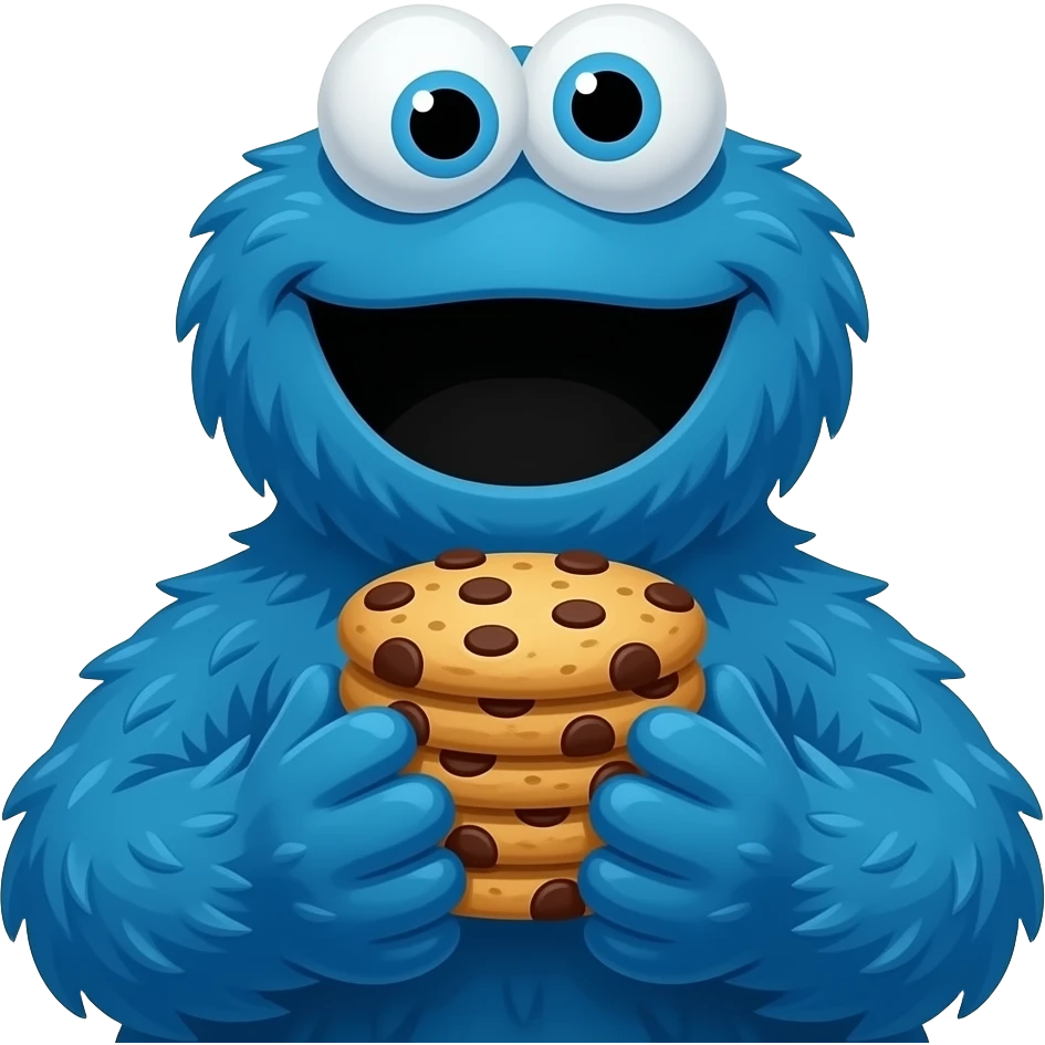 cyborgs cookie monster and cookies emoji
