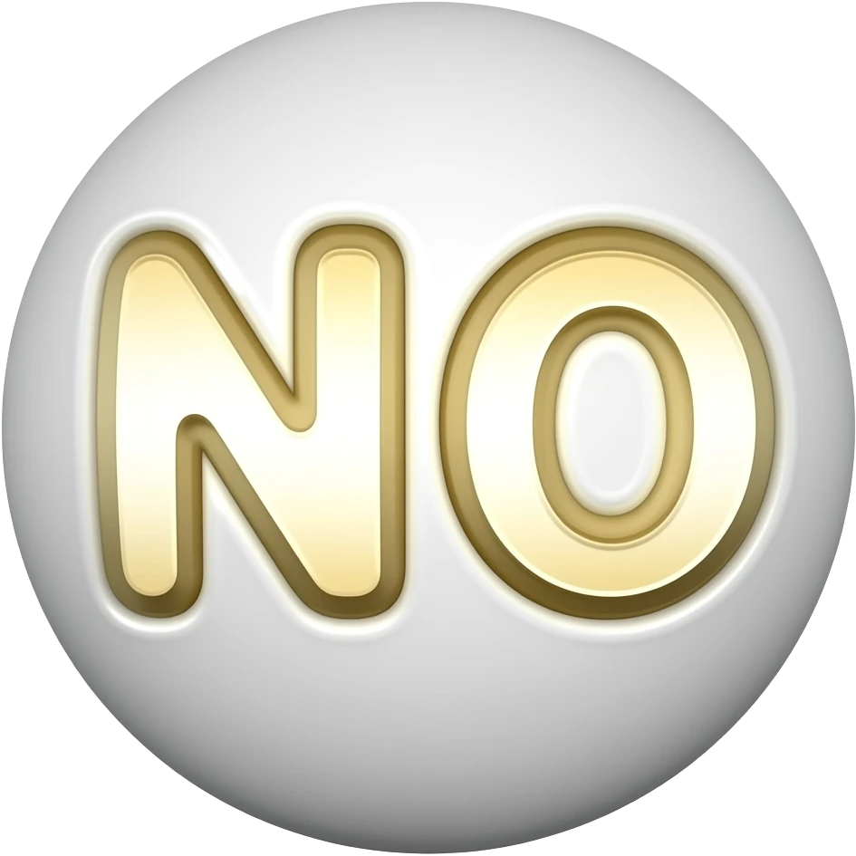 The word NO emoji