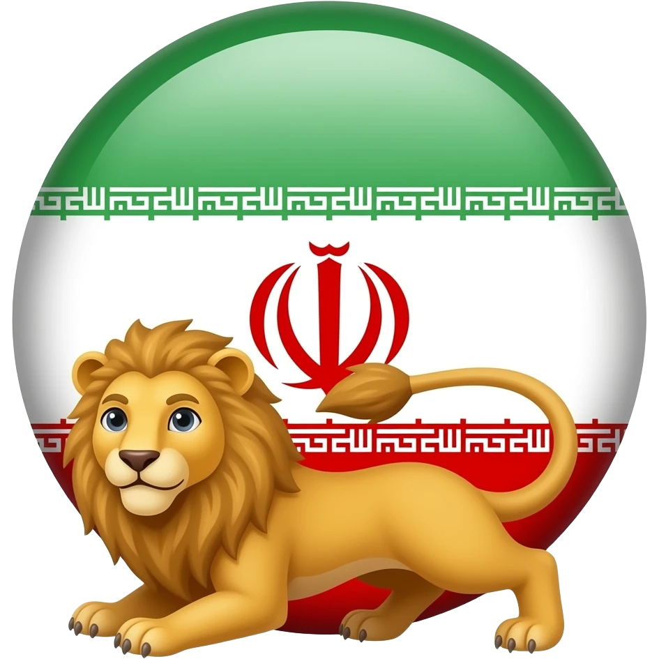 ایموجی پرچم شیر و خورشید ایران بجای جمهوری اسلامی emoji