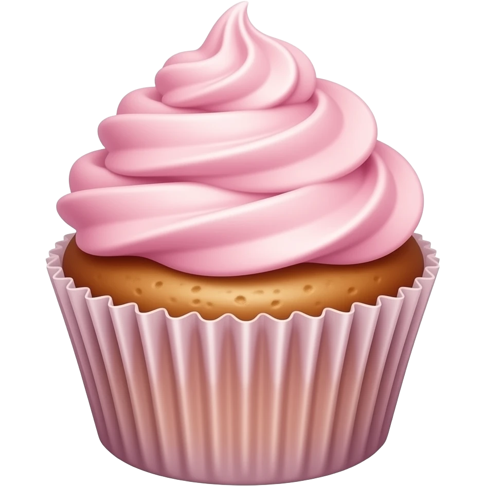 Cupcake with pink icing emoji