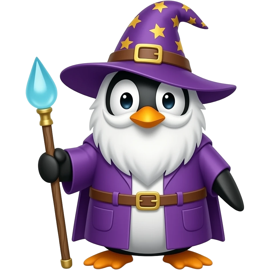 Penguin Wizard emoji